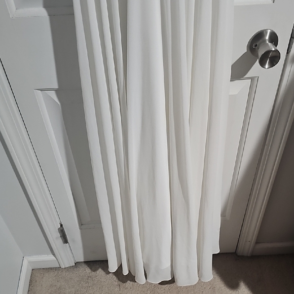 Lulu's White and Silver Sequin Wedding Dress - Picture 3 of 11